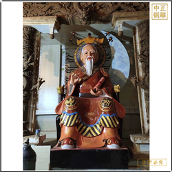 鑄銅關公 貼金神像定制加工