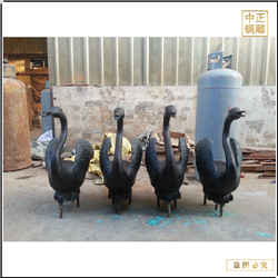 鑄銅關公 黃銅天鵝雕塑擺件批發