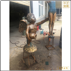 鑄銅關公 美術學院西方人物擺件