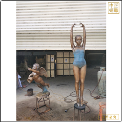 鑄銅關公 西方人物雕塑