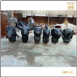 鑄銅關(guān)公 批發(fā)銷售十二生肖雕塑