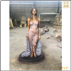 鑄銅關(guān)公 西方人物別墅擺件