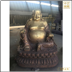 鑄銅關公 戶外寺廟供奉彌勒佛銅像