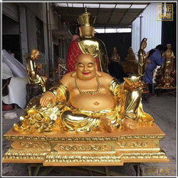 鑄銅關公 彌勒佛銅佛像工藝品擺件