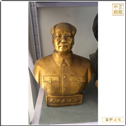 鑄銅關公 名人半身像貼金制作