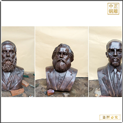 鑄銅關公 鑄造人物半身像擺件