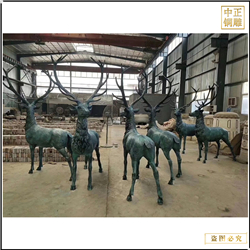 鑄銅關公 鑄銅仿銅小鹿雕塑