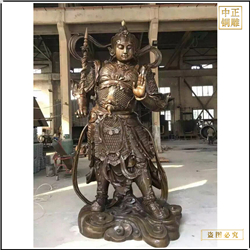 鑄銅關公 寺廟貼金彩繪韋陀佛像