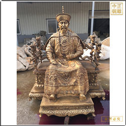 鑄銅關公 坐像乾隆皇帝銅雕塑鑄造廠