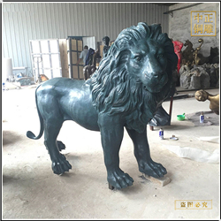 鑄銅關公 3米高銅獅子圖片