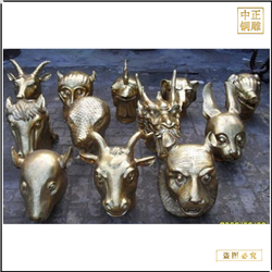 鑄銅關公 貼金十二生肖雕塑價格