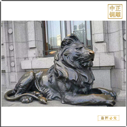 鑄銅關公 2米歐式爬獅銅雕塑