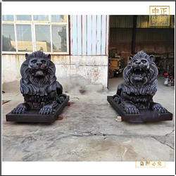 鑄銅關公 歐式匯豐銀行鑄銅獅子