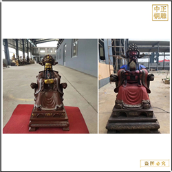 室內龍五爺財神銅像鑄造 室內龍五爺財神銅像鑄造