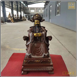 鑄銅關公 小型寺廟龍五爺財神銅像