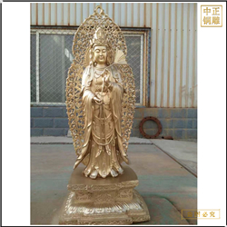 鑄銅關(guān)公 1米6站西方三圣神像鑄造價格