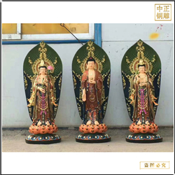 鑄銅關(guān)公 鑄銅西方三圣生產(chǎn)制造廠家