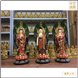 鑄銅關(guān)公 西方三圣制作批發(fā)