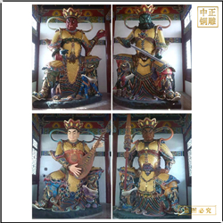 鑄銅關(guān)公 定制純銅四大天王擺件