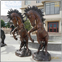 鑄銅關公 大型鑄銅馬雕塑擺件