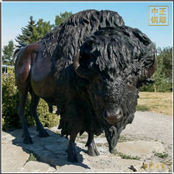 鑄銅關公 大型園林大銅牛雕塑