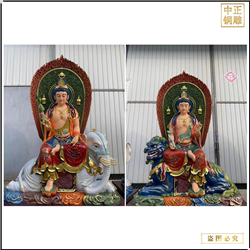 文殊普賢銅像制作 文殊普賢銅像制作