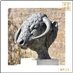 鑄銅關(guān)公 牛頭銅雕塑