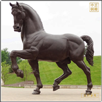 鑄銅關(guān)公 公園擺放銅馬雕塑