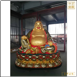 鑄銅關公 七彩彌勒佛供奉