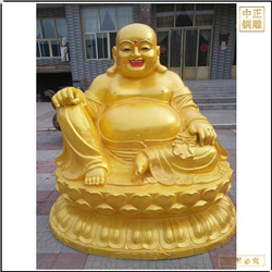 鑄銅關公 彌勒佛銅像供應廠家