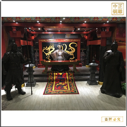 鑄銅關公 古代人物銅雕塑鑄造廠家