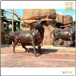 鑄銅關(guān)公 動物園銅牛雕塑