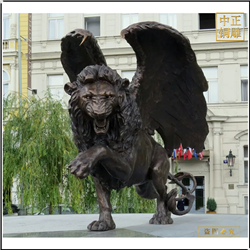 鑄銅關(guān)公 景觀大型帶翅膀銅獅子