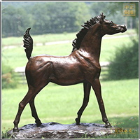 鑄銅關(guān)公 黃銅鑄造銅馬雕塑