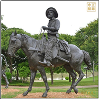 鑄銅關(guān)公 戶外騎馬人物銅雕像