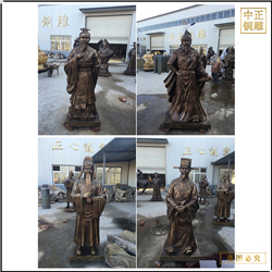 鑄銅關(guān)公 古代銅雕人像廠家
