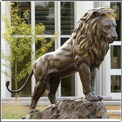 鑄銅關(guān)公 門口擺件銅獅子