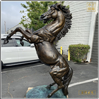 鑄銅關公 門口銅馬雕塑擺件