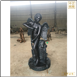 鑄銅關公 西方人月亮女神雕像