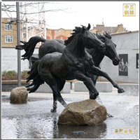 噴泉水景大銅馬雕塑 噴泉水景大銅馬雕塑