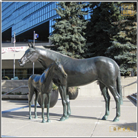 母子馬銅雕塑 母子馬銅雕塑