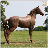 鑄銅關公 蒙古馬銅雕塑