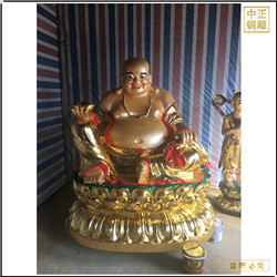 鑄銅關公 寺廟彌勒佛銅像定制設計