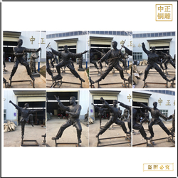 鑄銅關公 制作現代人物雕塑廠家