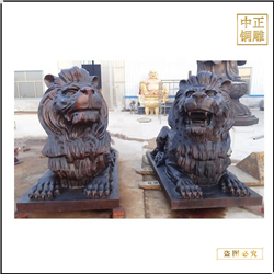 鑄造大型西方銅獅子廠家 鑄造大型西方銅獅子廠家