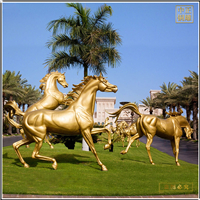 鑄銅關公 群雕策馬奔騰雕塑