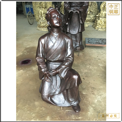 鑄銅關(guān)公 古代秀才銅雕塑鑄造