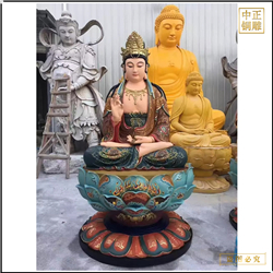 鑄銅關公 觀世音菩薩彩繪塑像