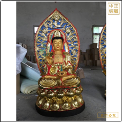 鑄銅關公 鑄銅西方三圣銅佛像