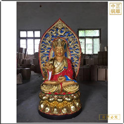 鑄銅關公 純銅貼金西方三圣佛像